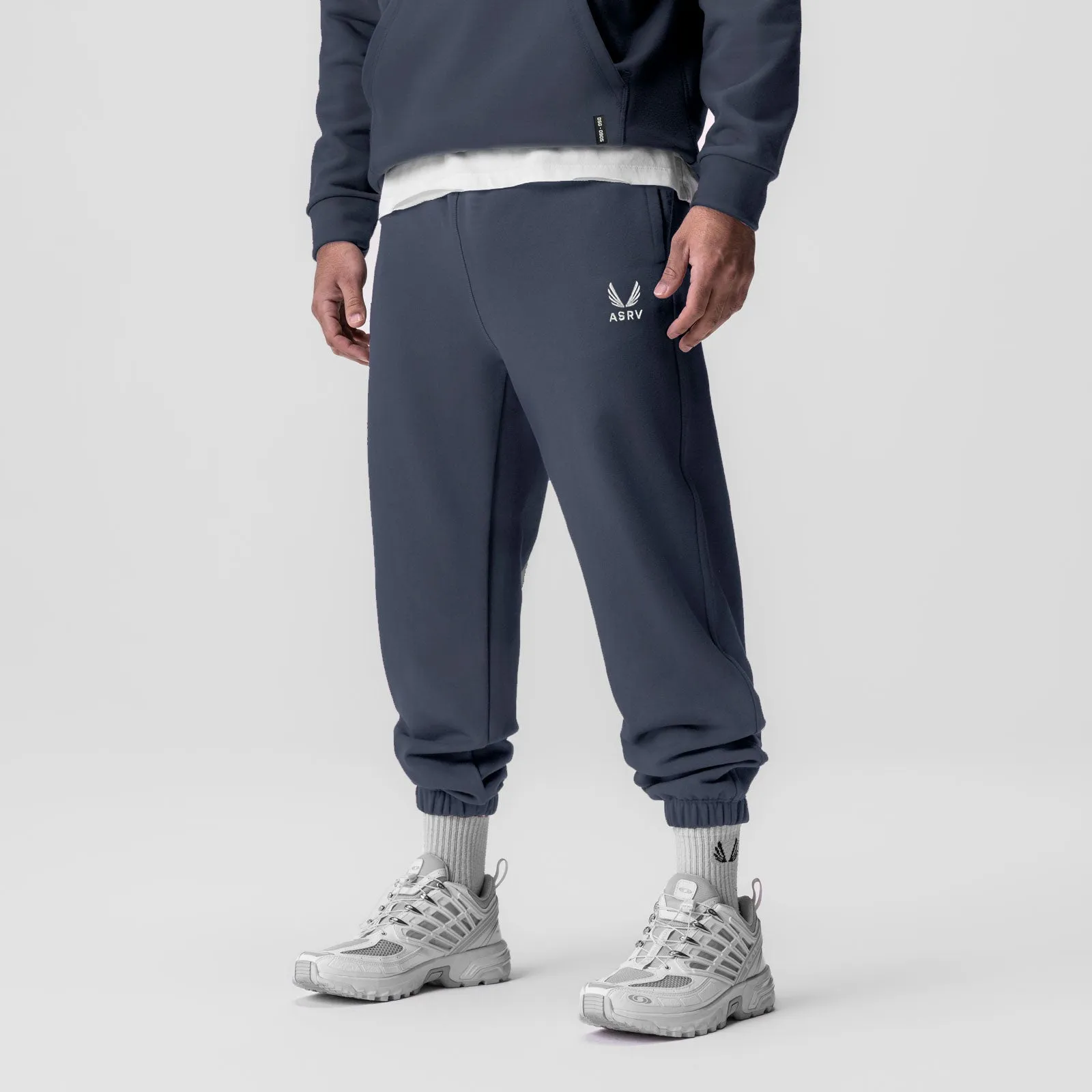 0655. Tech-Terry™ Oversized Sweats - Navy "Emblem"