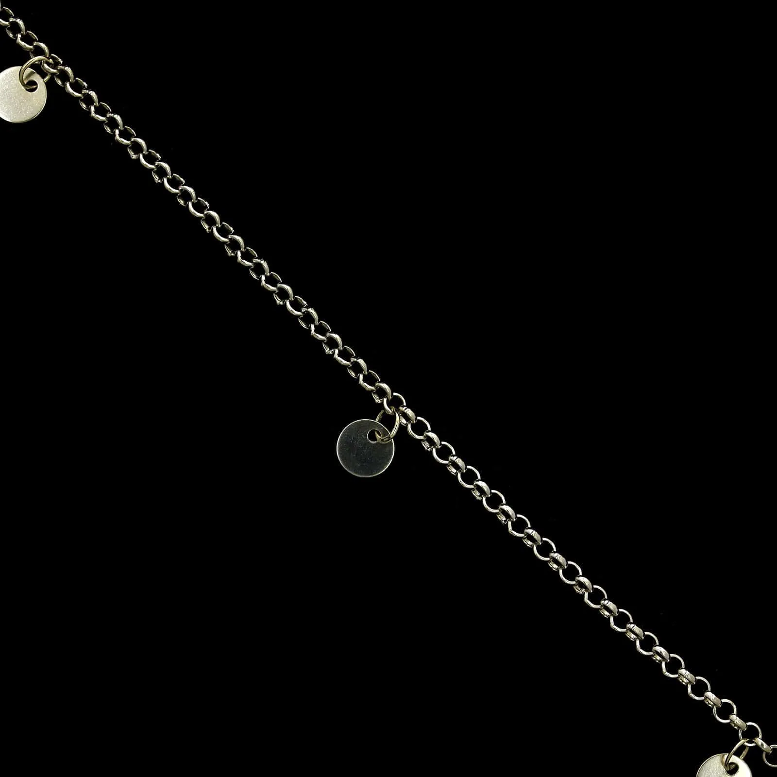 14K White Gold Estate Ankle Bracelet