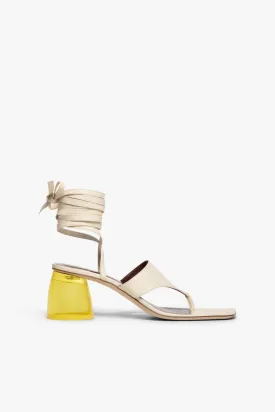 ADORA LACE UP HEEL | CREAM GOLDIE