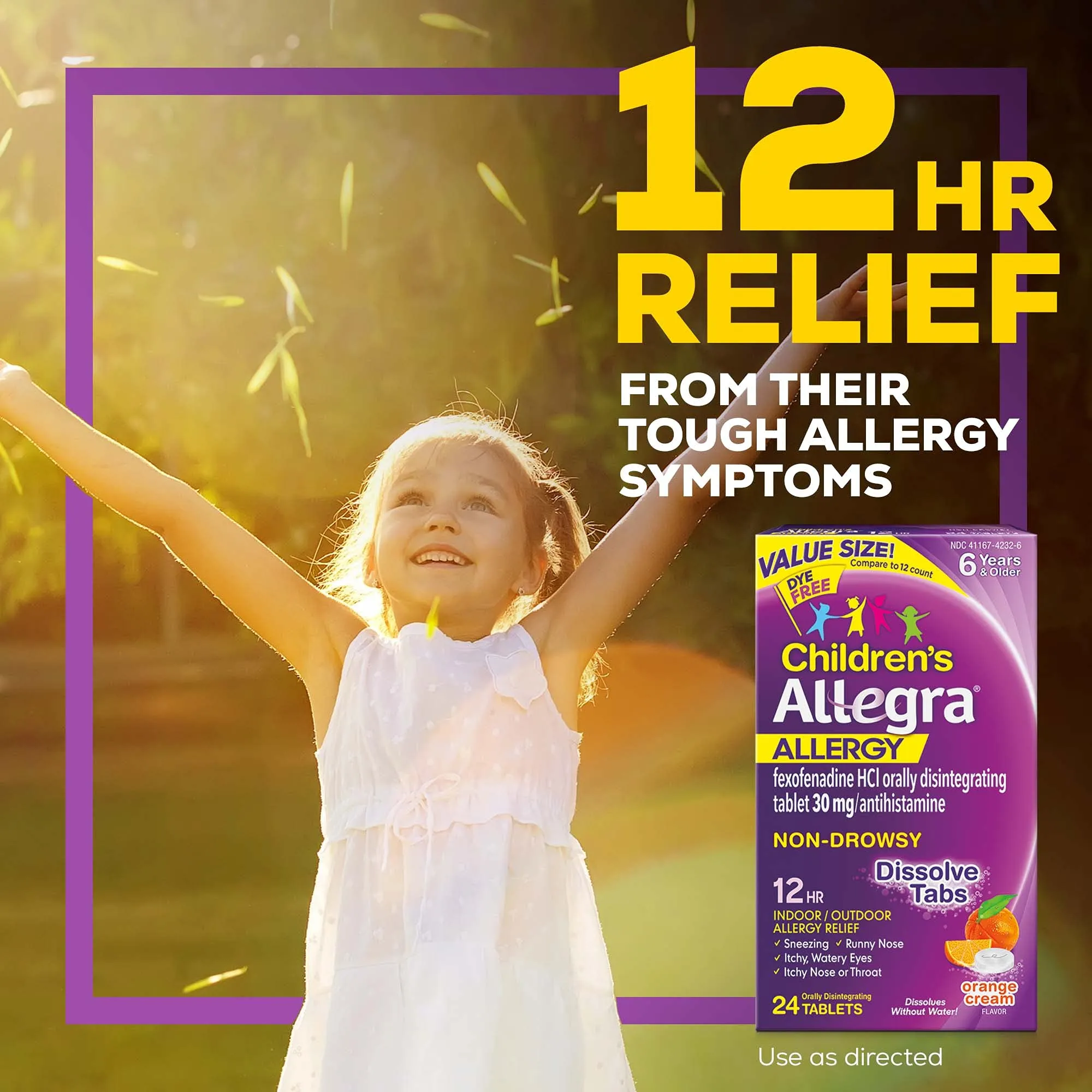 Allegra Children's Allergy 12 Hour Non-Drowsy Dissolve Tabs - 24 Ct