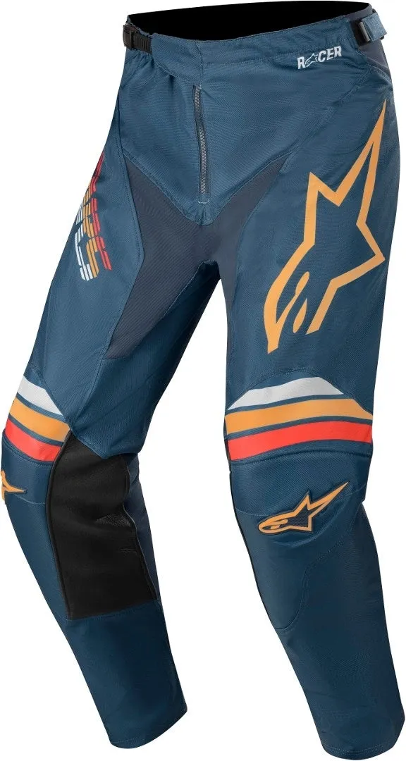 Alpinestars Racer Braap Motocross MX Youth Pants - Blue/Navy Orange