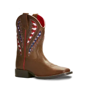 Ariat Kid's Quickdraw VentTEK American Flag Western Boots 10027304