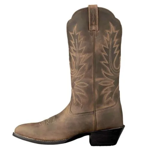 Ariat Ladies Heritage Western R Toe Boot – Distressed Brown 10001021