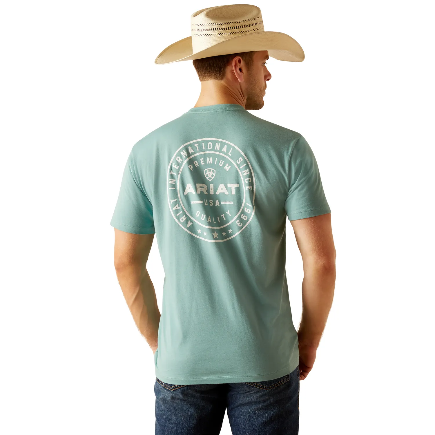 Ariat Men's Heritage Circle SS T-Shirt - Oil Blue