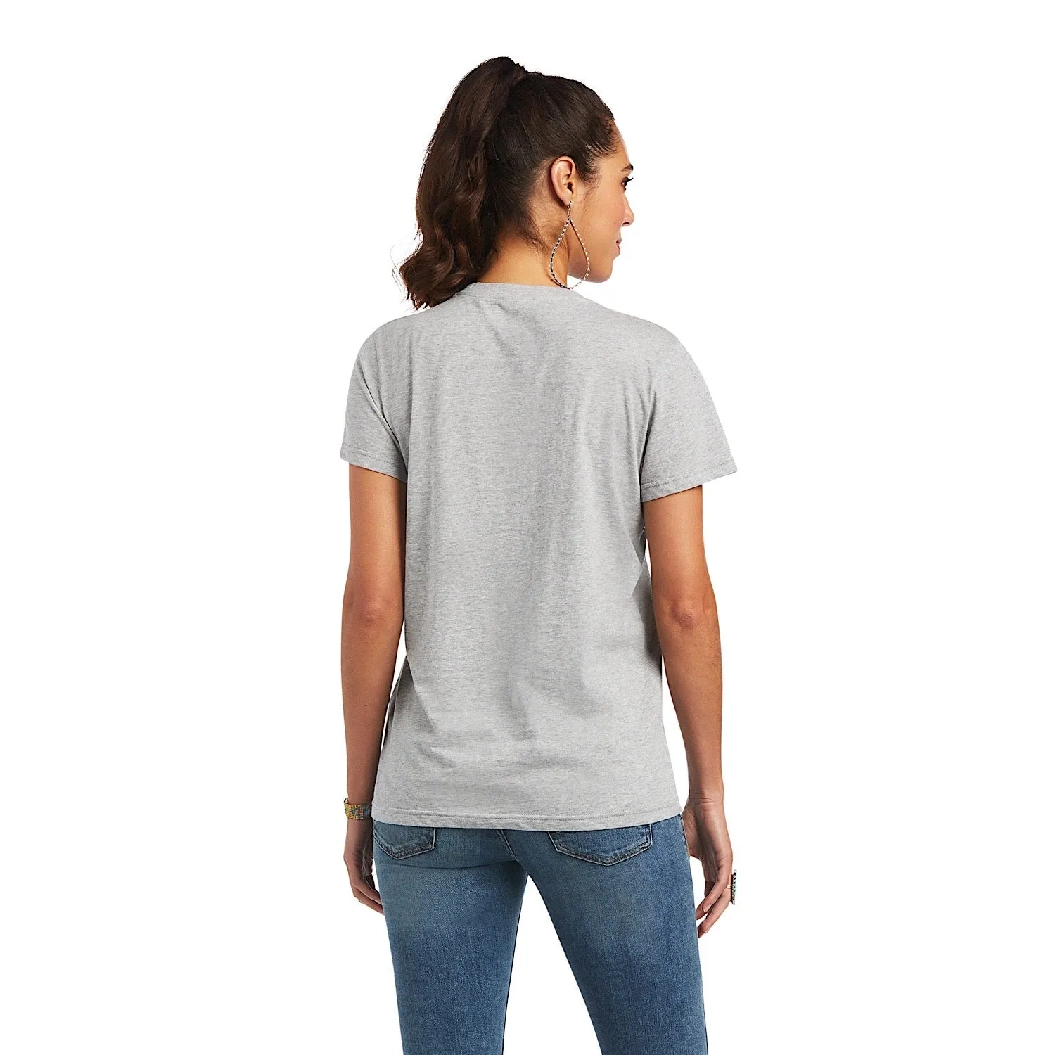 Ariat Womens REAL Tribal Lore S/S Tee Heather Grey