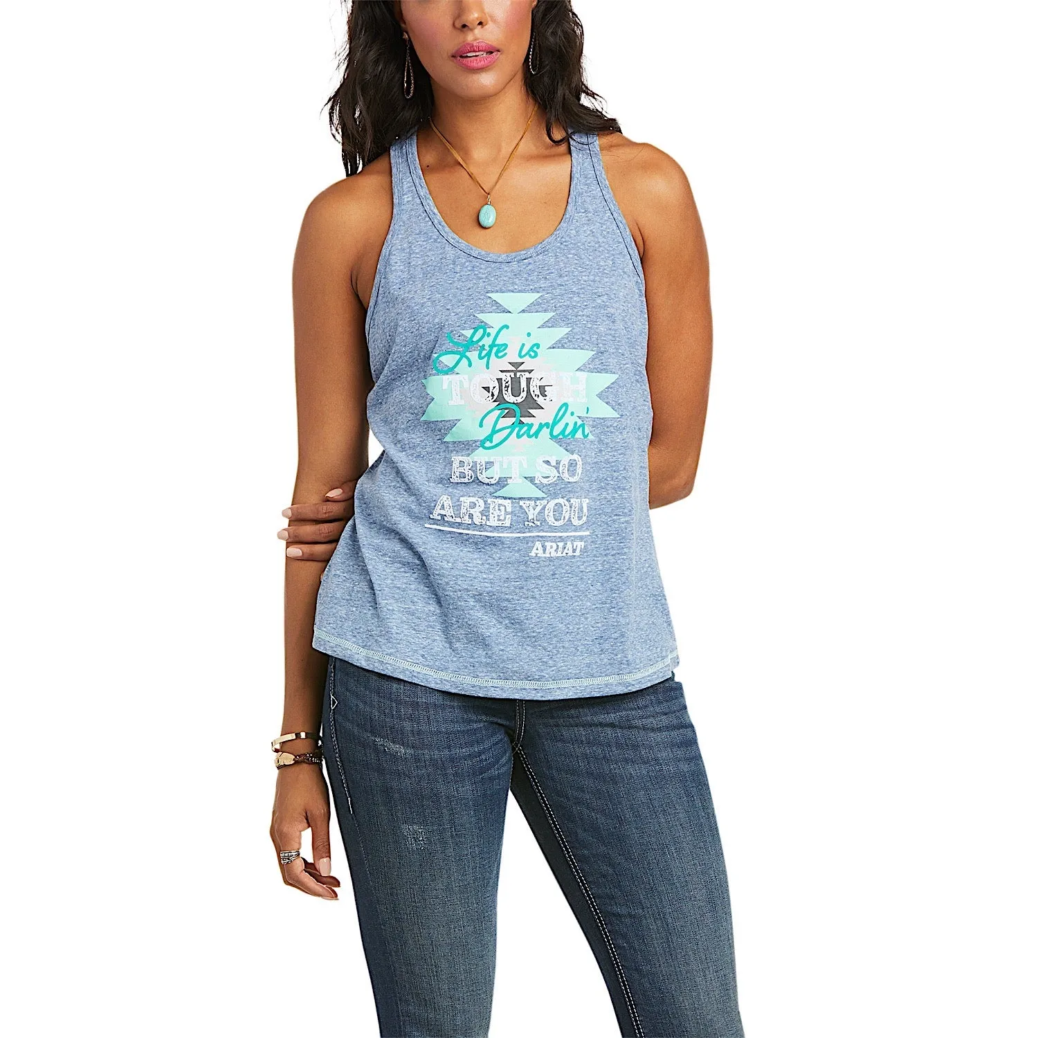 Ariat Womens Tough Girl Sleeveless Tank - Blue