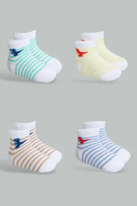 Assorted Striped For Baby Girls (Pack of 4)