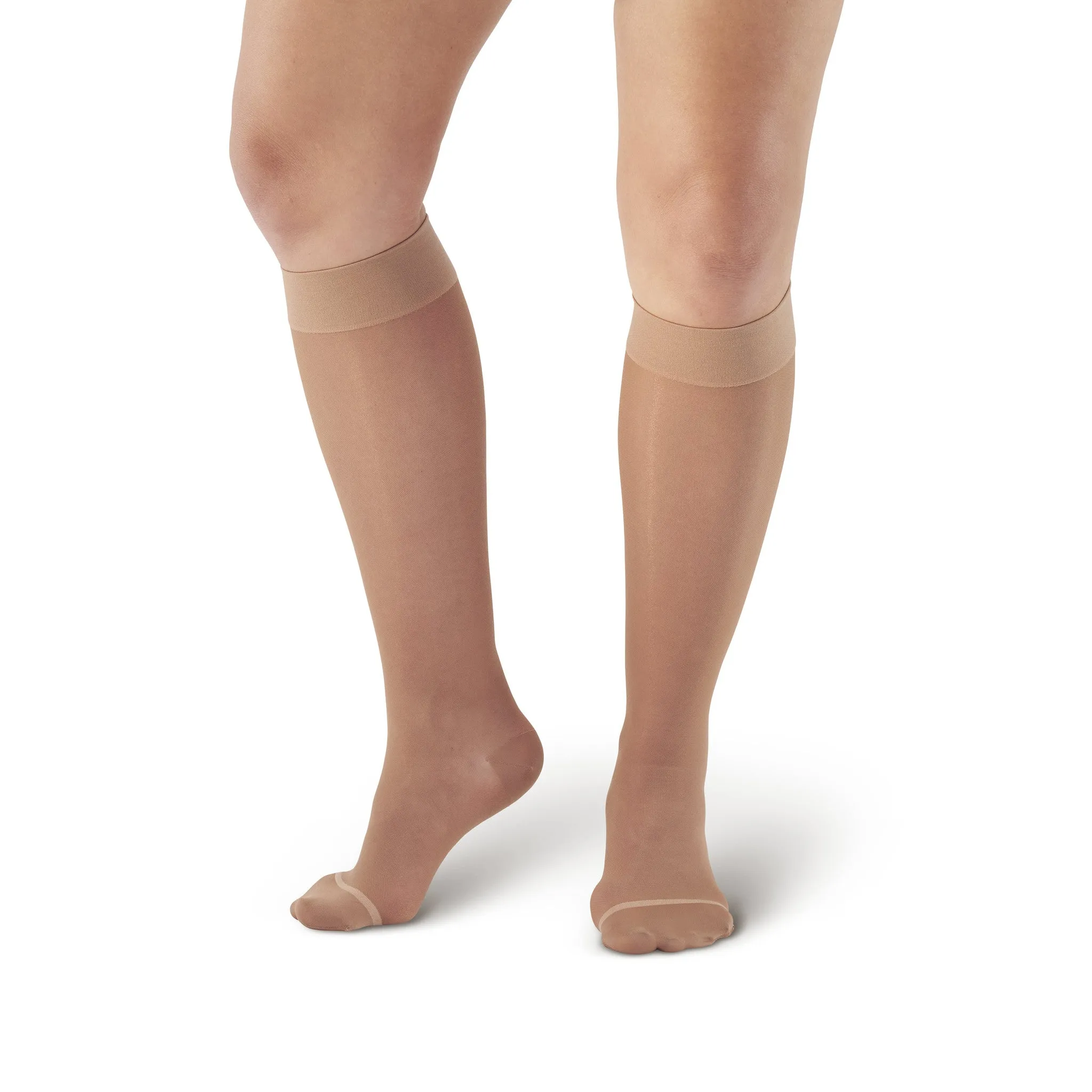 AW Style 18 Sheer Support Closed Toe Knee Highs - 20-30 mmHg