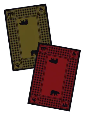 Bear Refuge Rugs - Red or Green