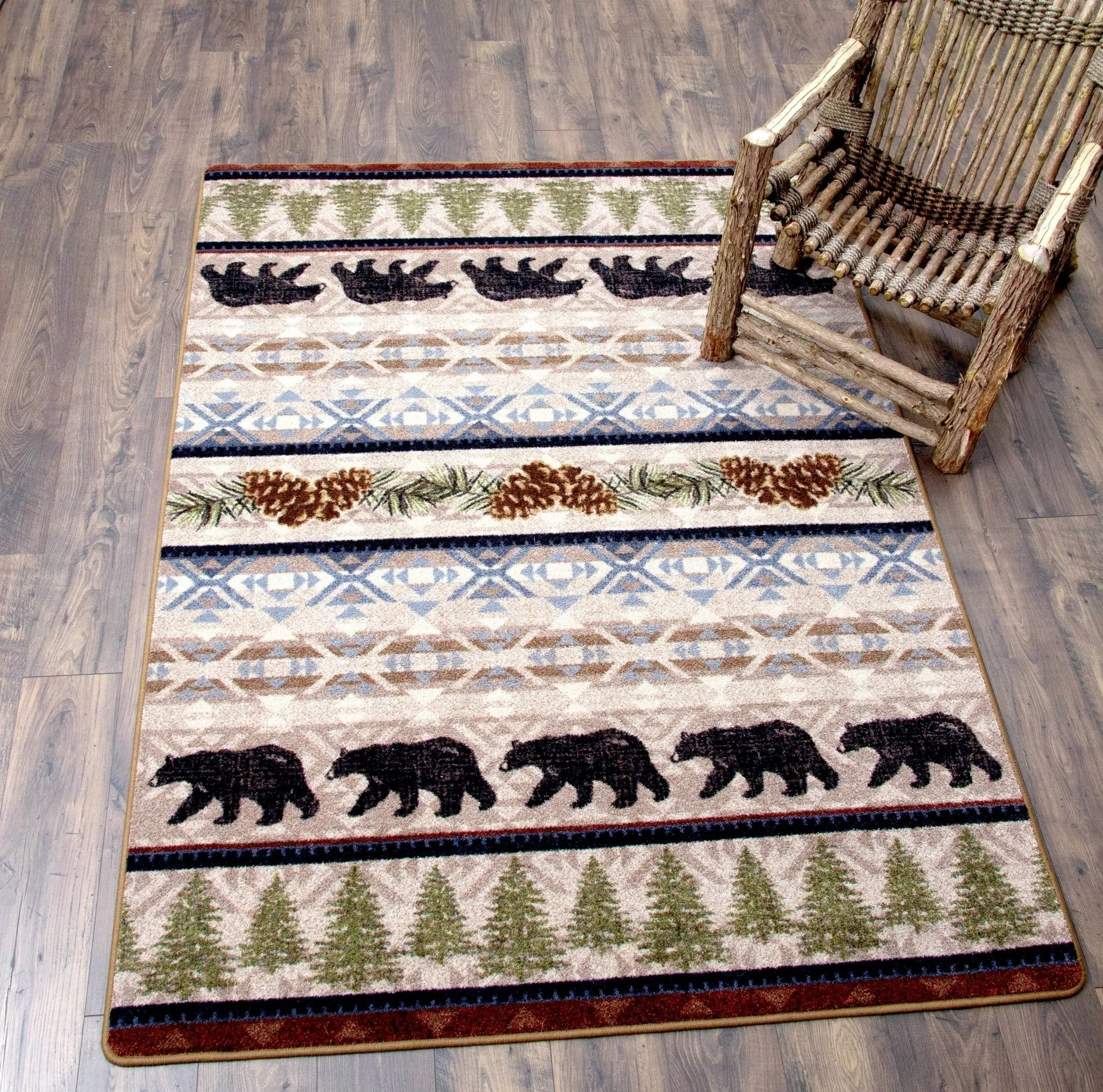 Bear Trails Forest Area Rugs