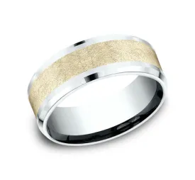 Benchmark 14k Yellow and White Gold 8mm Band CF41807014KWY10