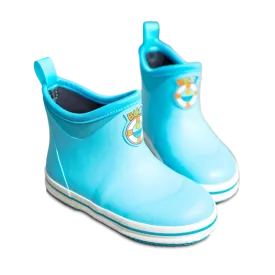 Buoy Children's Turquoise Rubber Slip On Deck Boots BB107