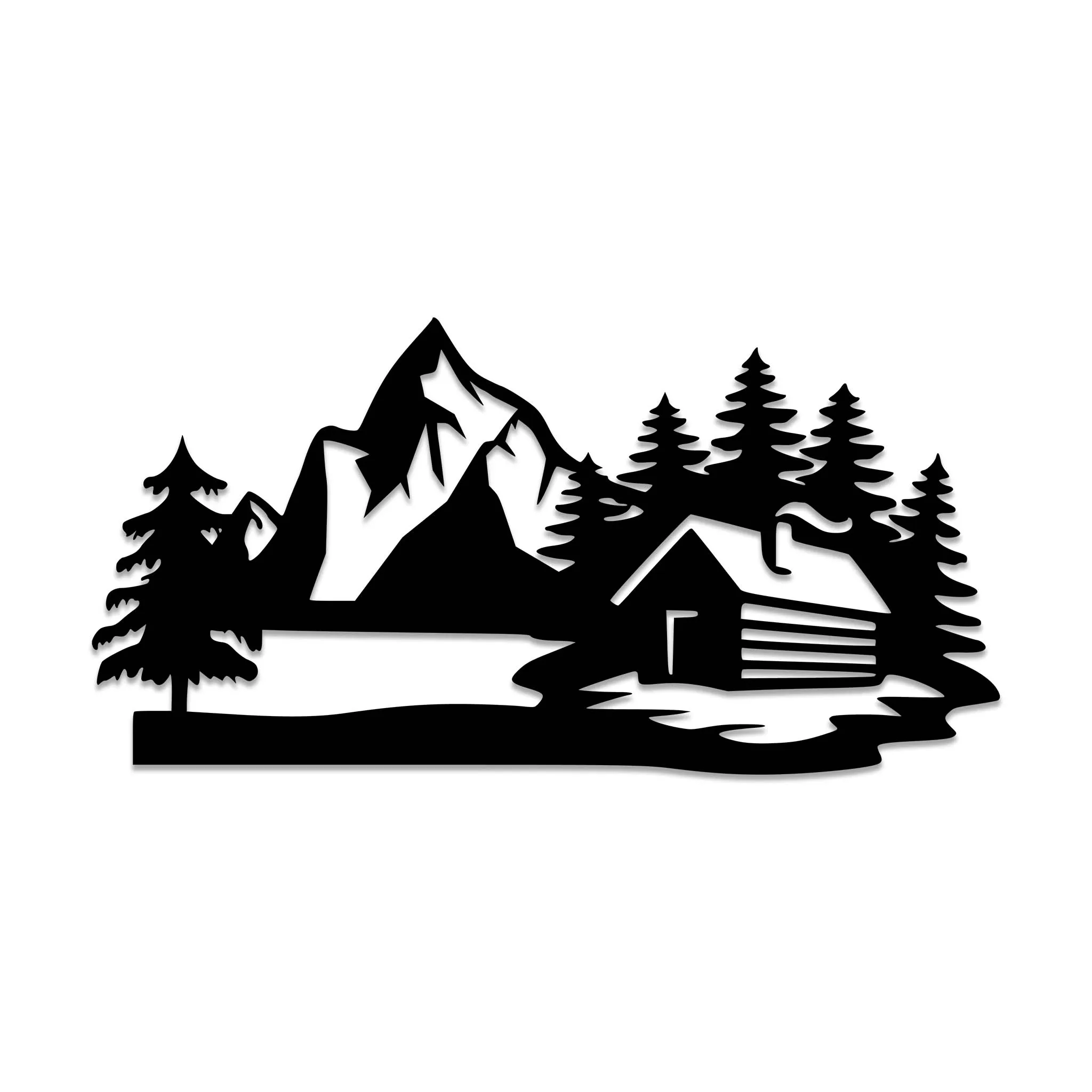 Cabin Scenery - Metal Wall Art