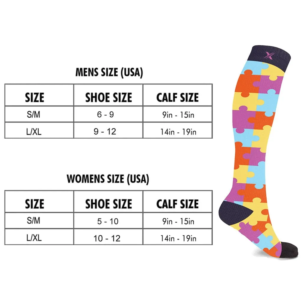 Cactus Puzzles Compression Socks (3-Pairs)