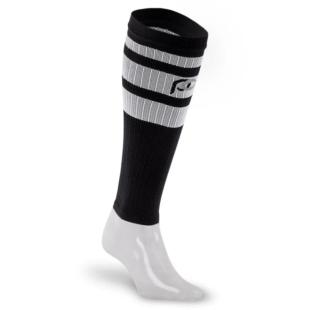 Calf Sleeves, Black Classic Stripe