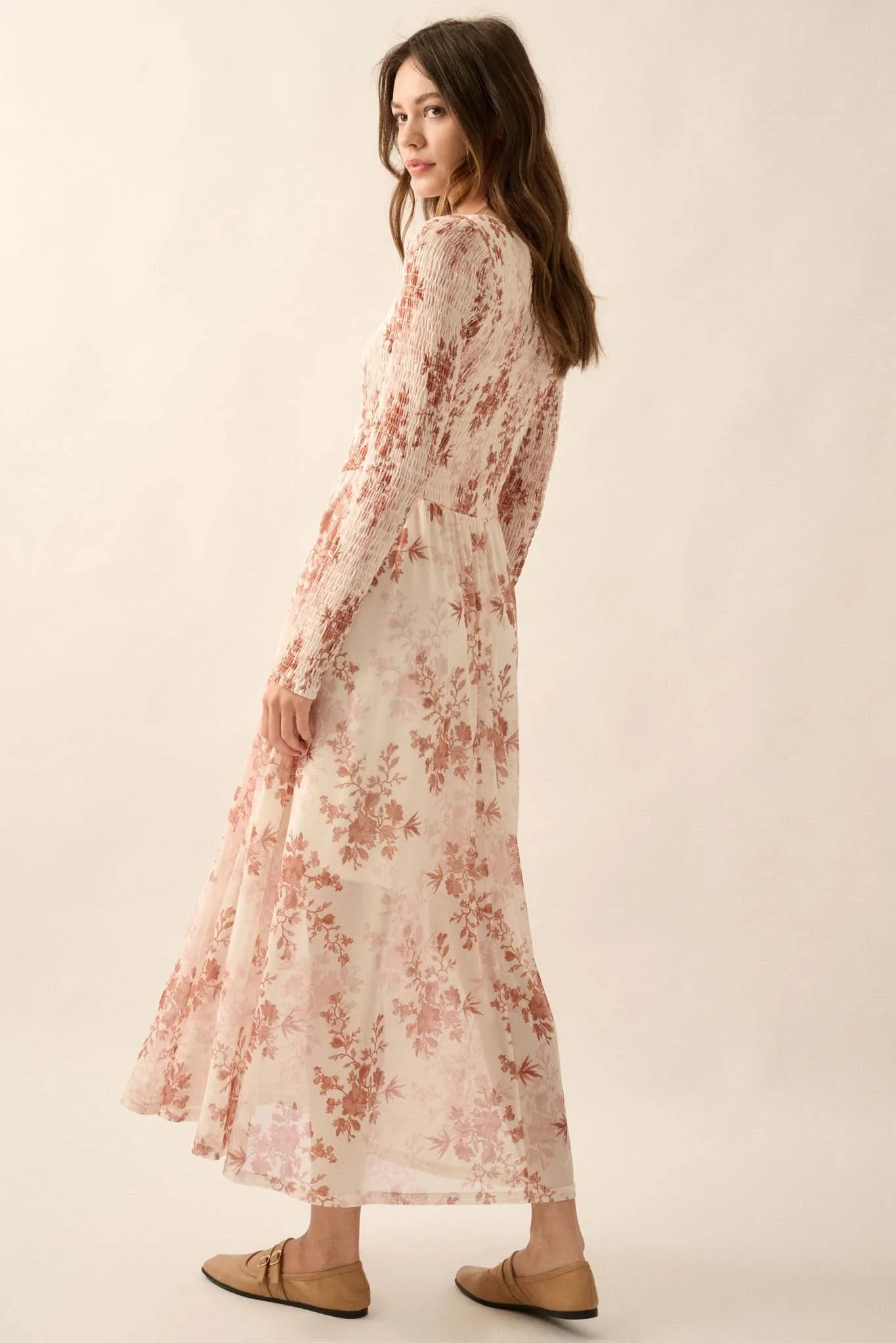 Chasing Wildflowers Smocked Floral Maxi Dress