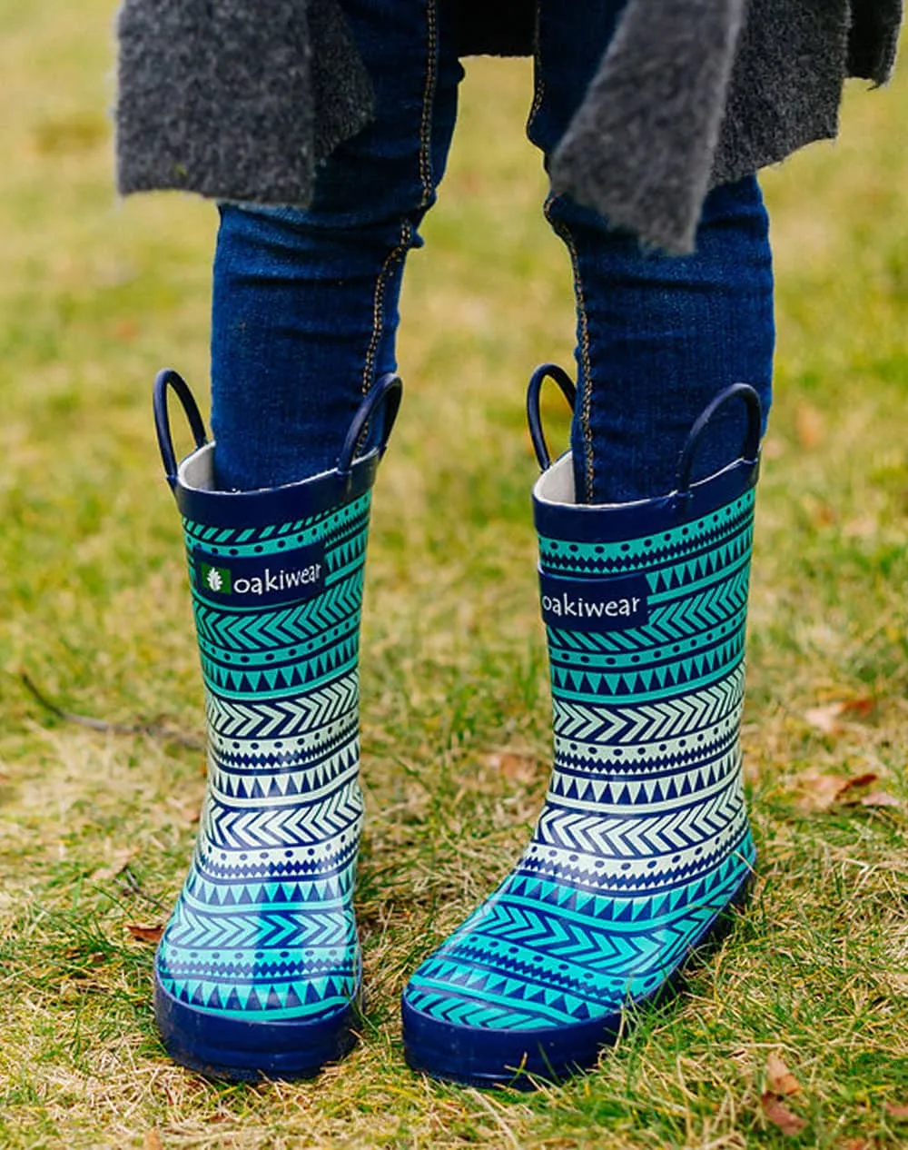 CHILDREN’S RUBBER RAIN BOOTS, TRIBAL