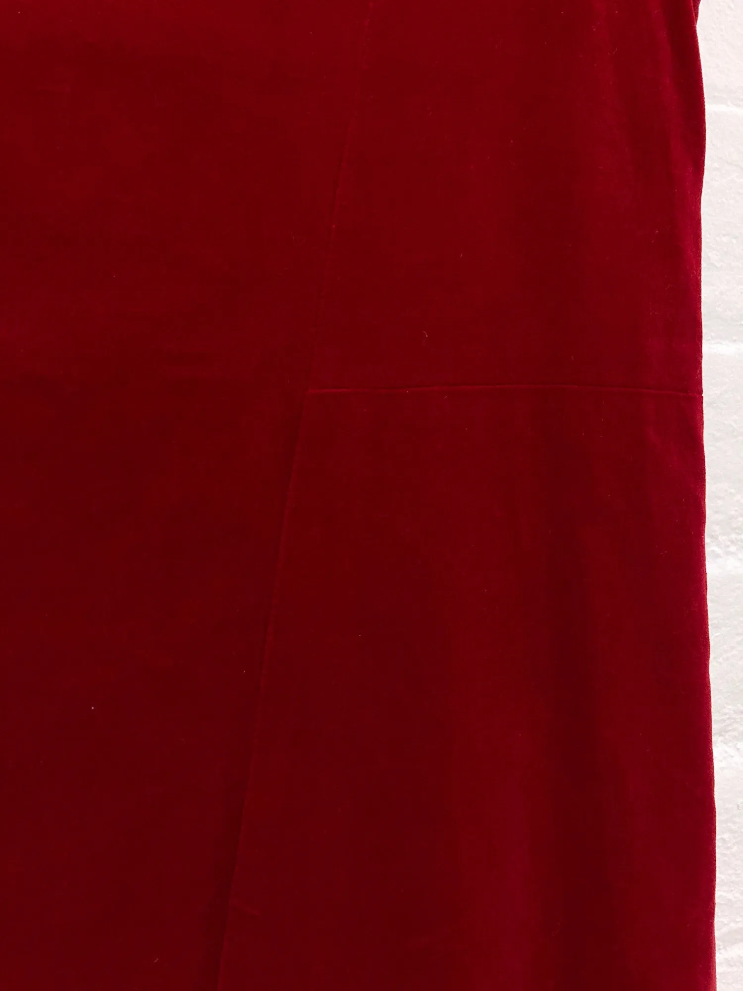 Comme des Garcons AW1995 red velvet sleeveless dress