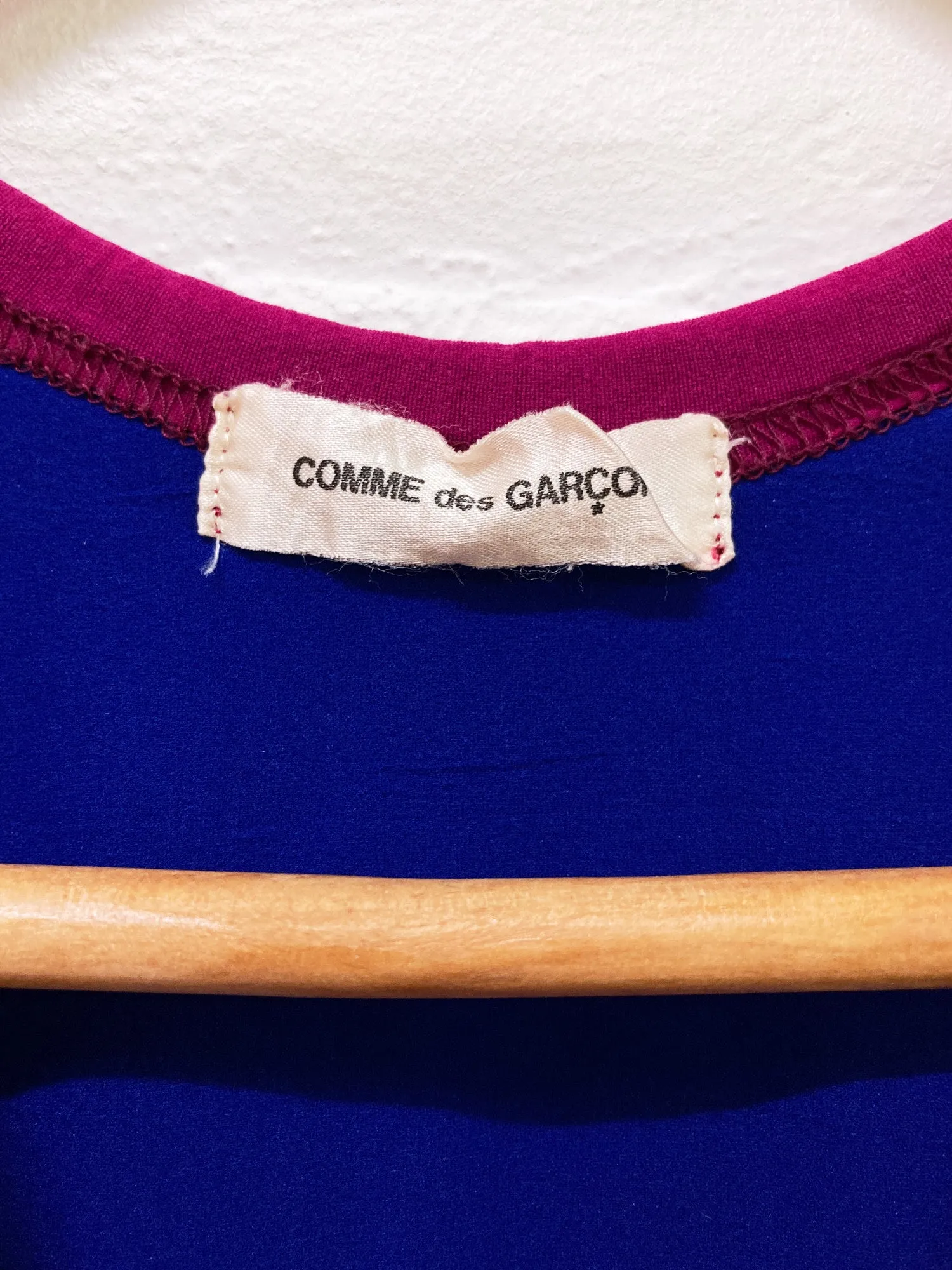 Comme des Garcons spring 1990 purple blue nylon layered singlet