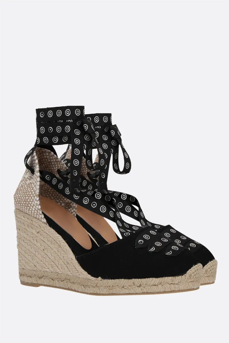 Coralia canvas wedge espadrilles