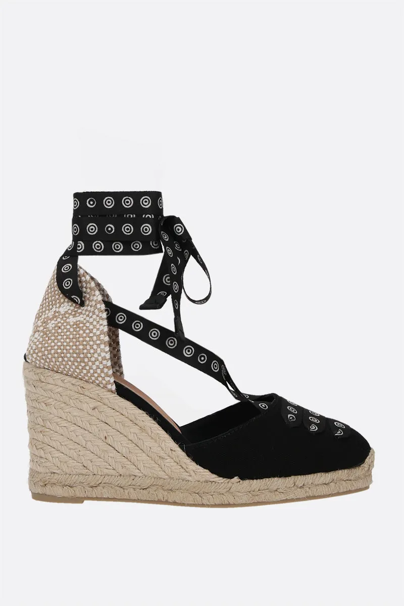 Coralia canvas wedge espadrilles