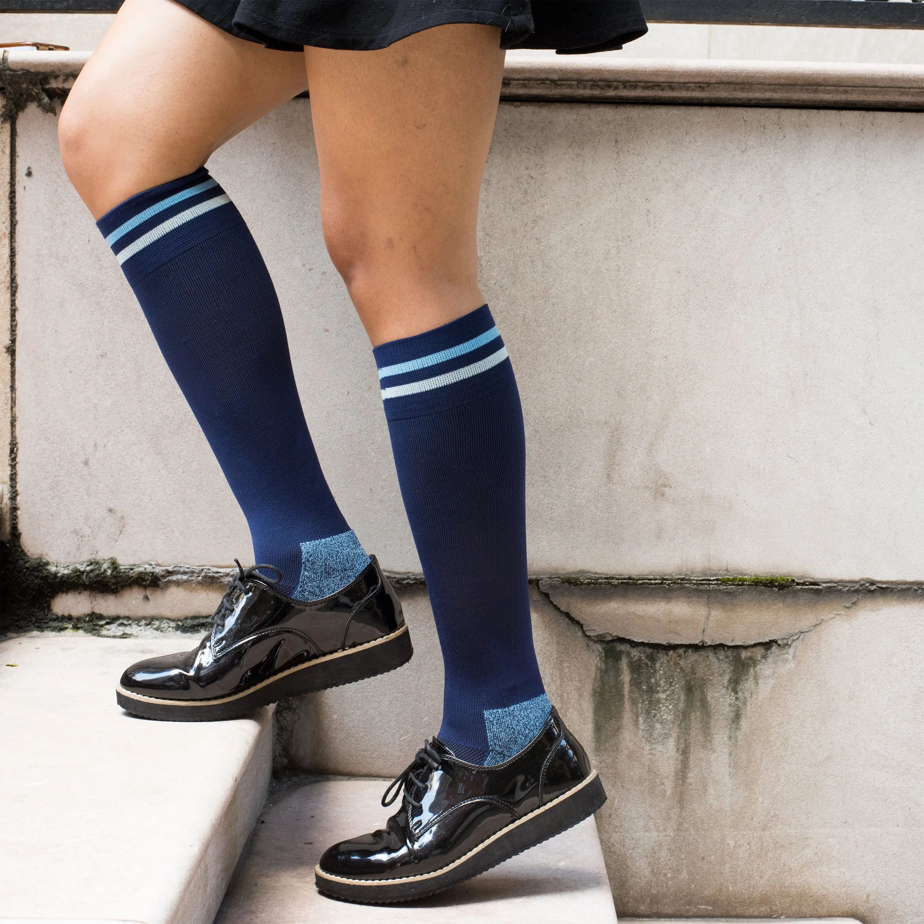 Cuff Stripe | Knee-High Compression Socks For Women