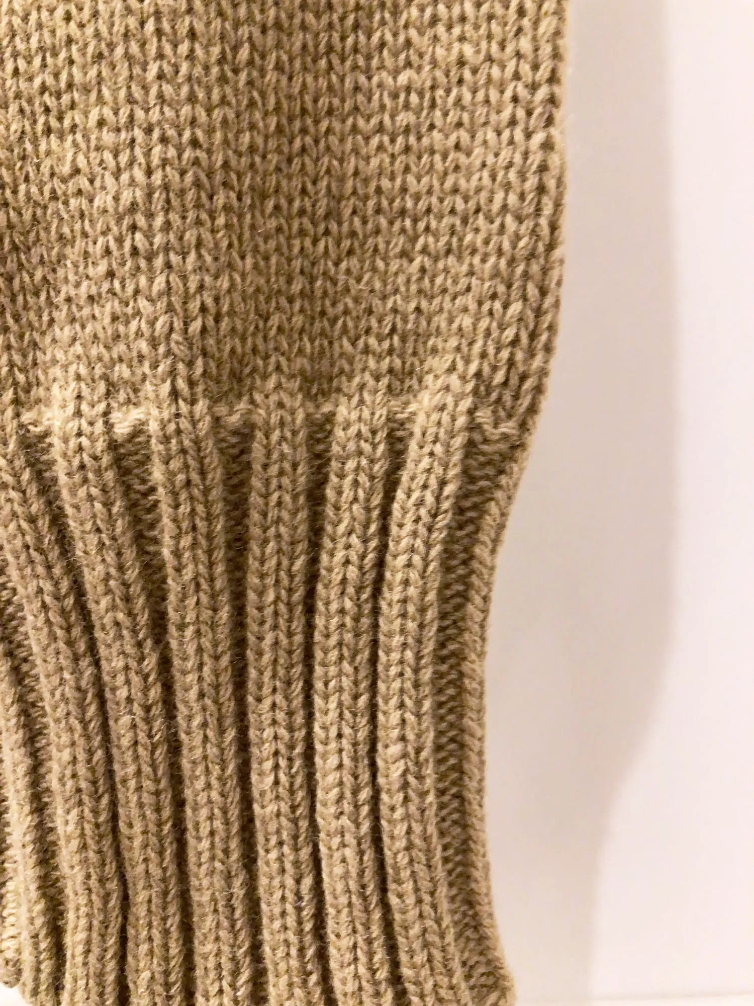 Dirk Bikkembergs 1990s 2000s cropped beige wool blend turtleneck - M