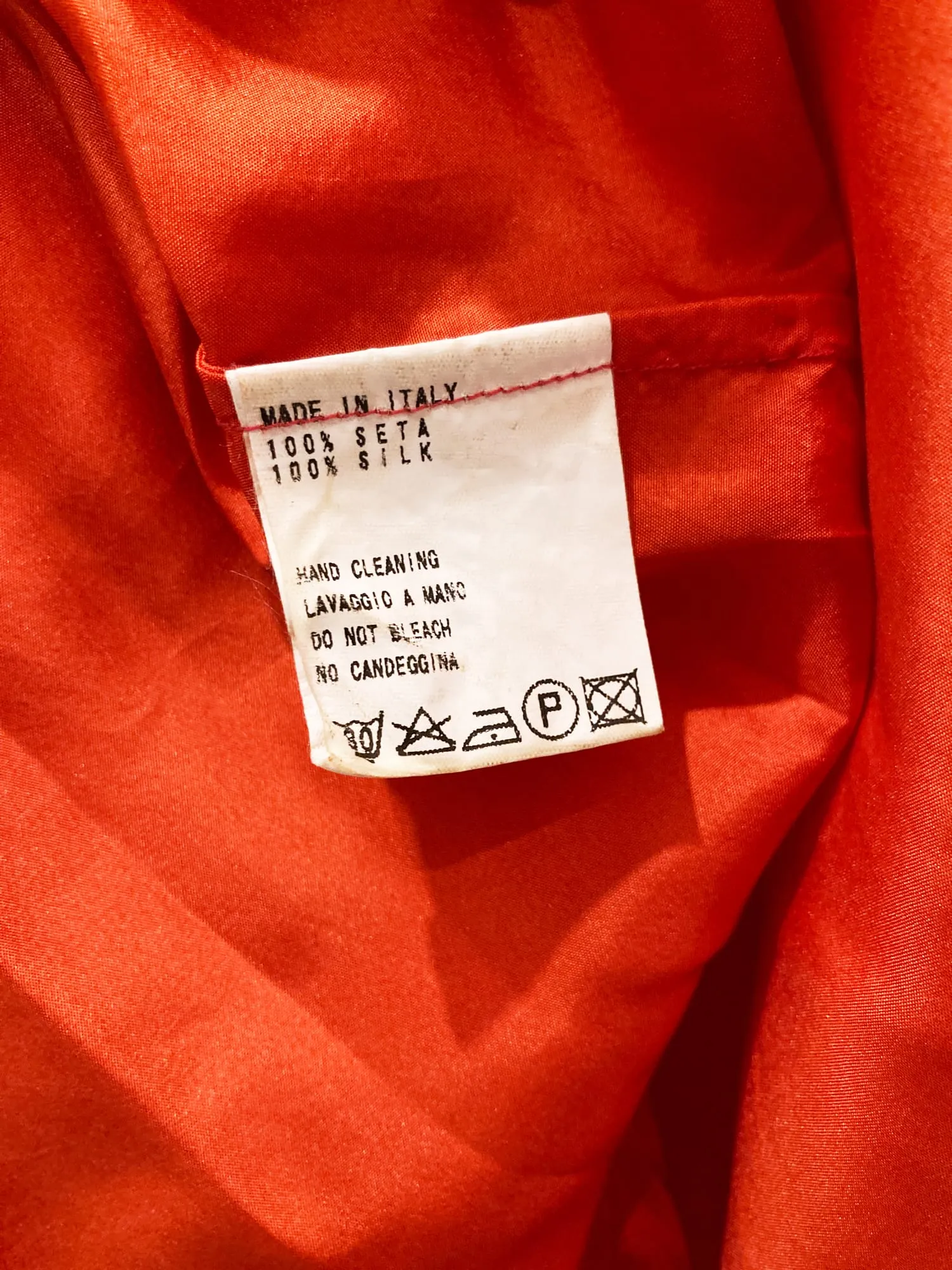 Dirk Bikkembergs 1990s 2000s red silk shirt - size M