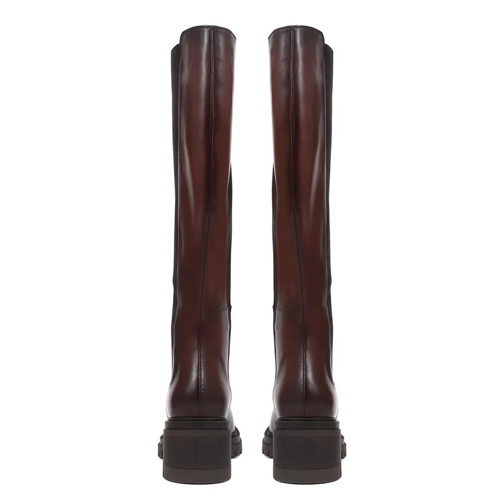 Domenica Leather Knee Length Boots - DOMENICA / 324 253