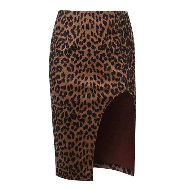 Dominique Sexy Leopard Print Skirt