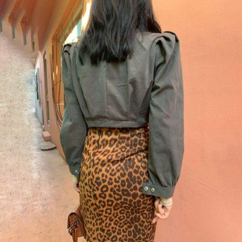 Dominique Sexy Leopard Print Skirt