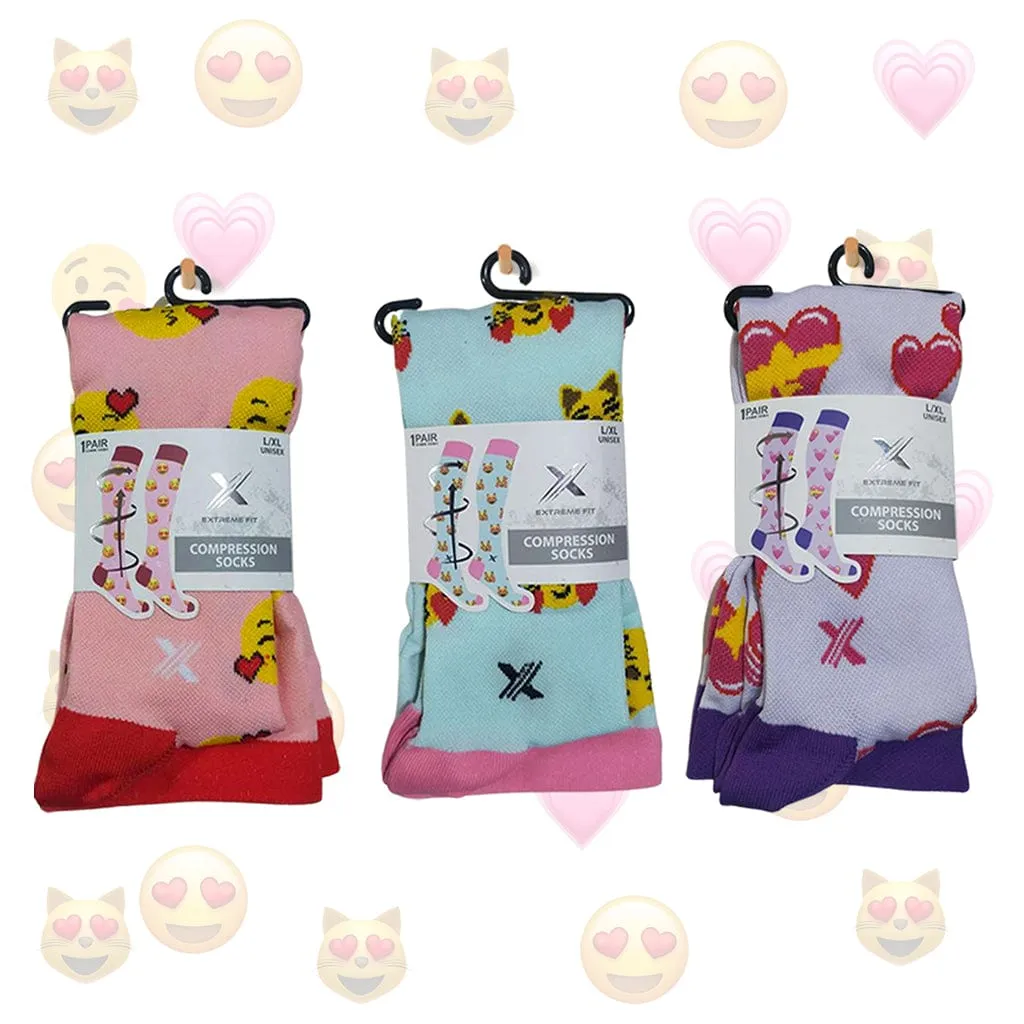 Emoji Compression Socks (3-Pairs)