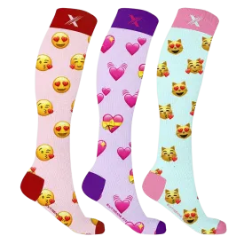 Emoji Compression Socks (3-Pairs)