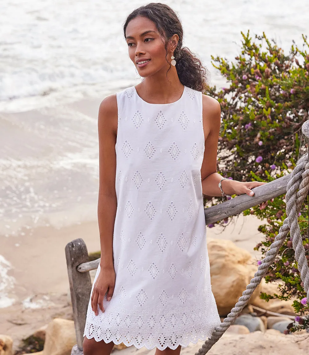 Eyelet Shift Dress