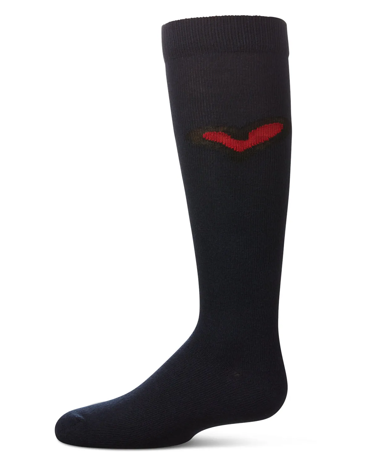 Girls' Outline Heart Knee High Socks