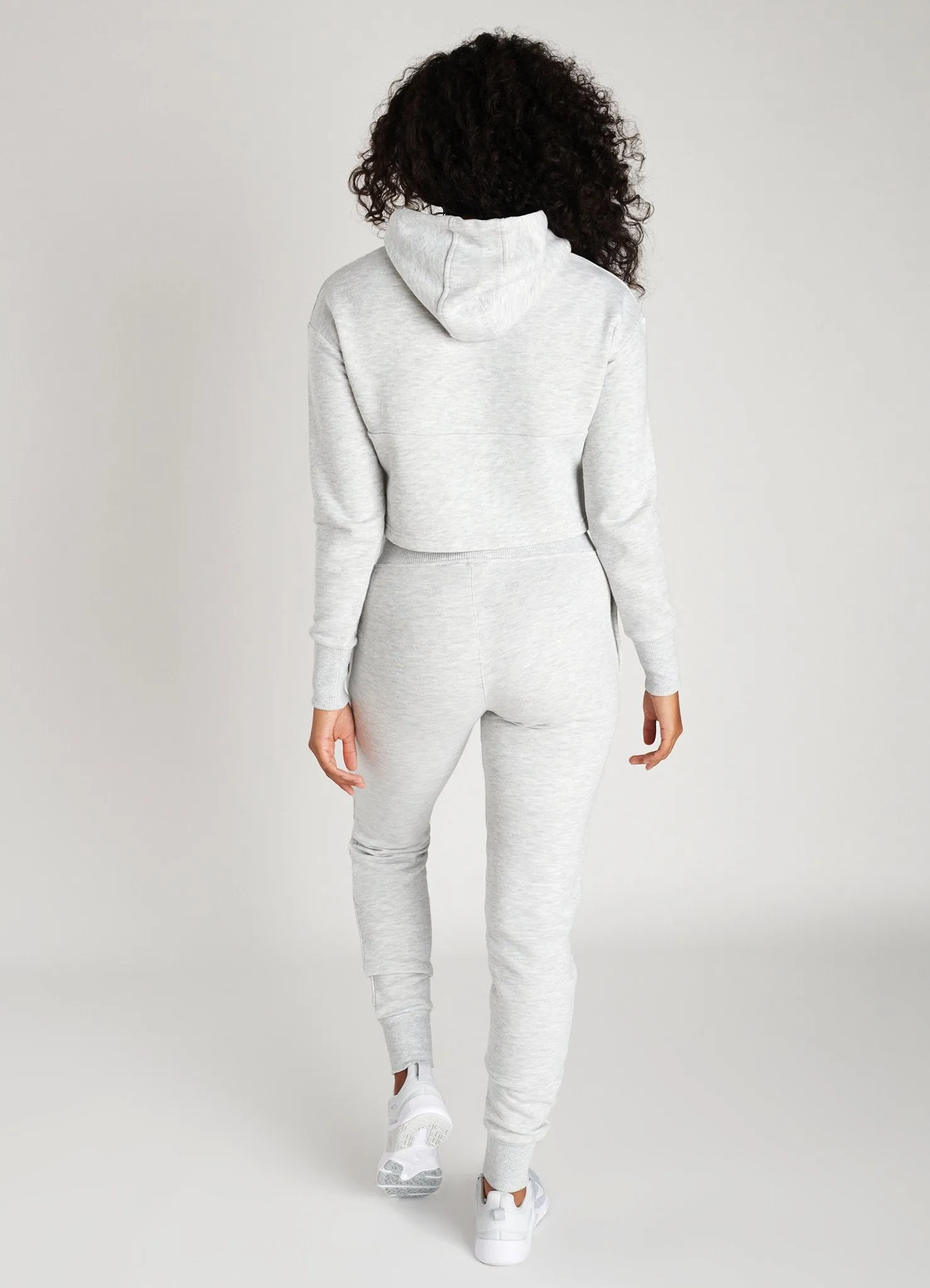 GK Sky Hooded Crop - Snow Marl