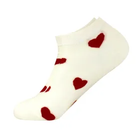 Heart Patterned Ankle Socks (Adult Medium - Women's Shoe Sizes 5-10)