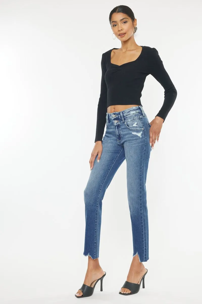 Helen High Rise Slim Straight - Final Sale Item