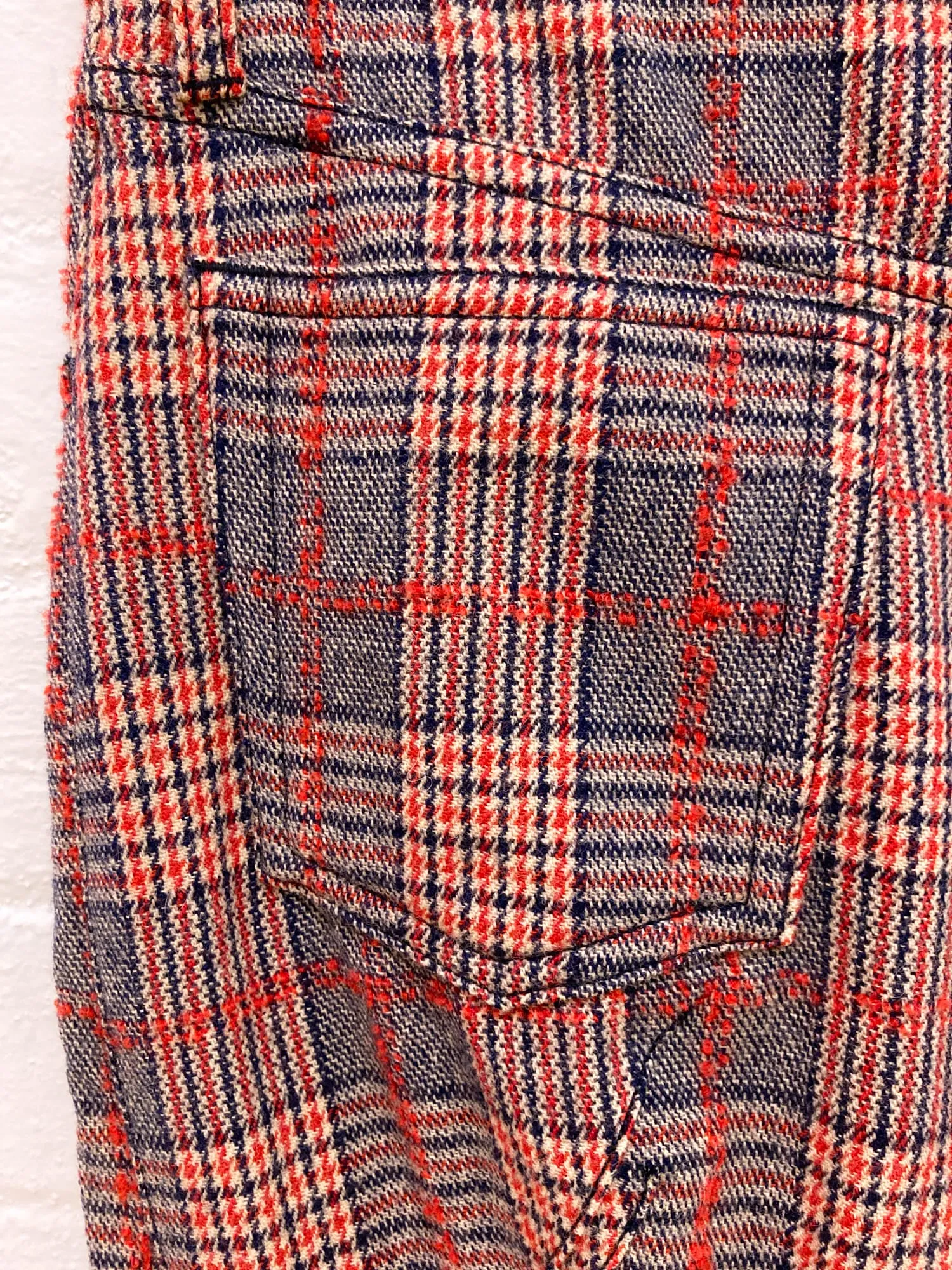 Junya Watanabe Comme des Garcons winter 2004 red wool plaid panelled skirt