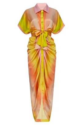 Le Superb Miko Dress in Ombre Sunset