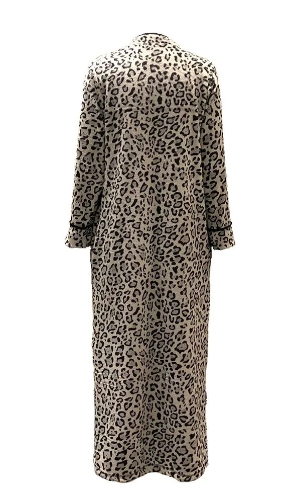 Leopard Print Zip Robe