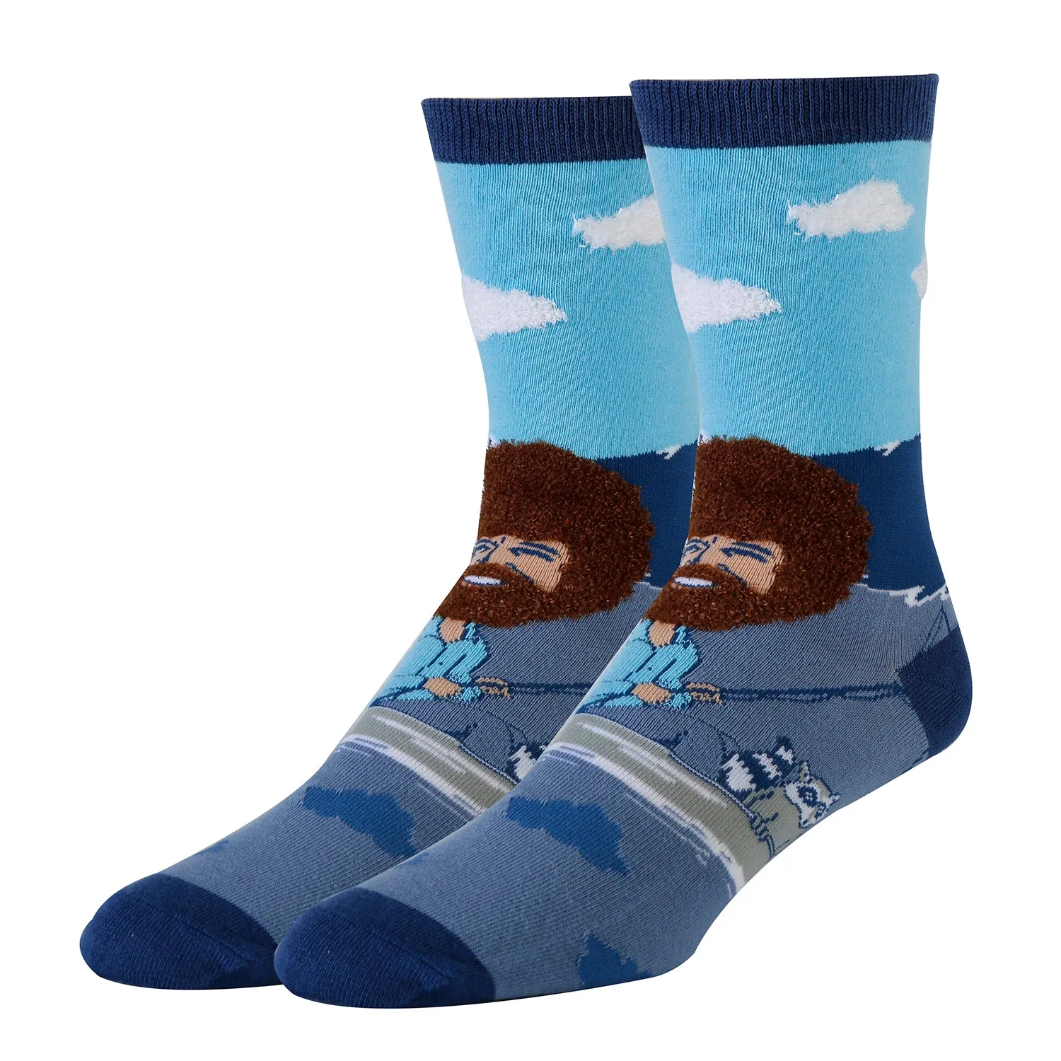 Let's Sail Bob Ross Socks