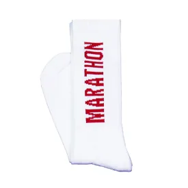 Marathon Socks - White/Red