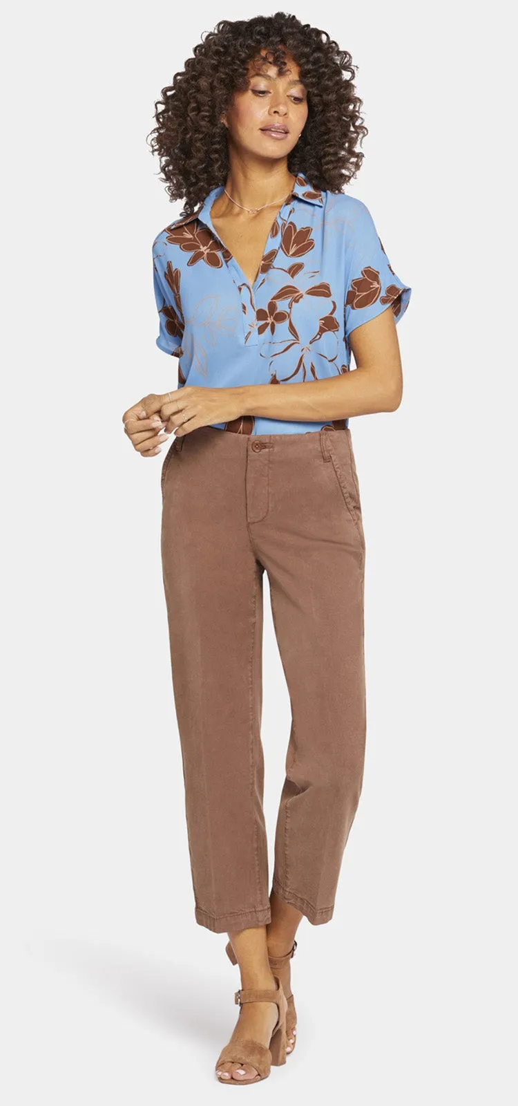 Marilyn Ankle Trouser Bruin Stretch Twill | Mocha