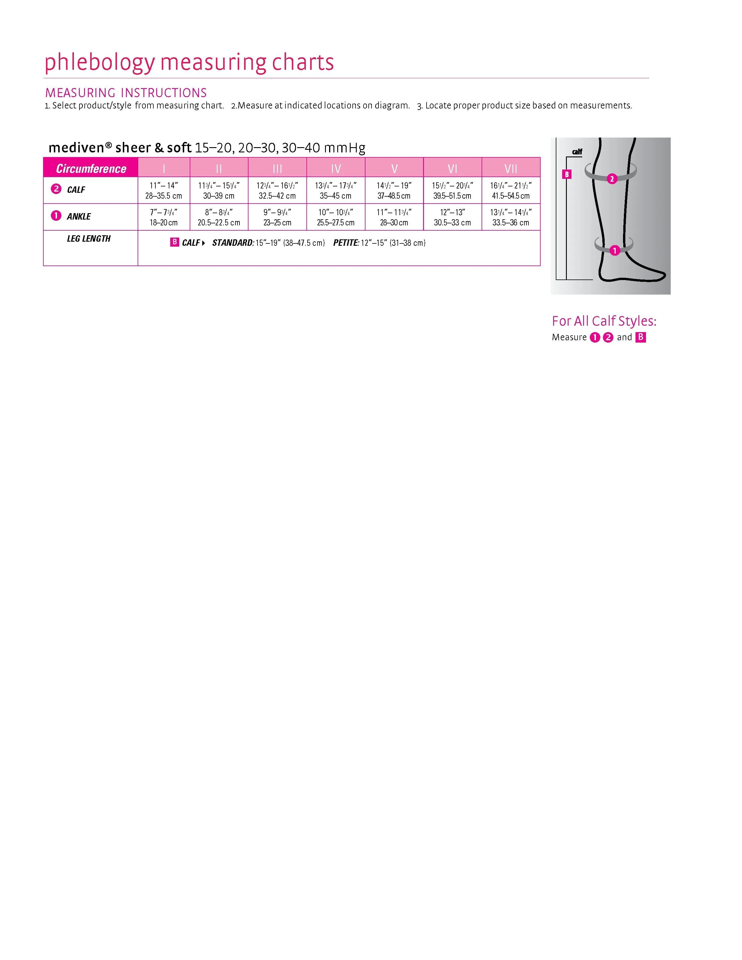 mediven sheer & soft, 20-30 mmHg, Calf High, Closed Toe