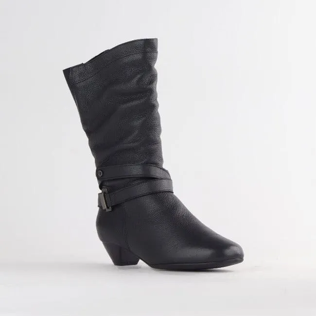 Mid-Calf Boot in Black - 12487