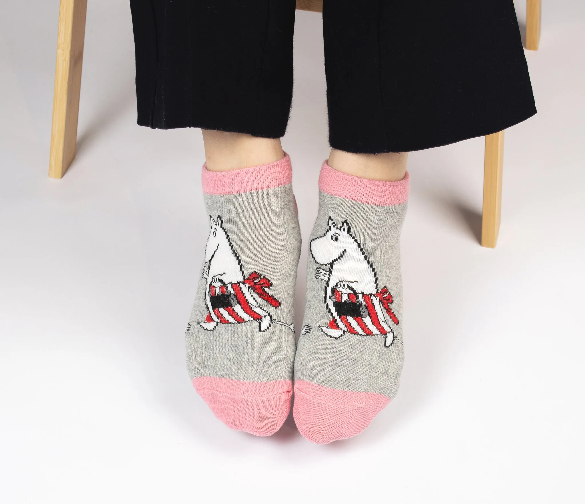 Moominmamma Ladies Ankle Socks - Grey