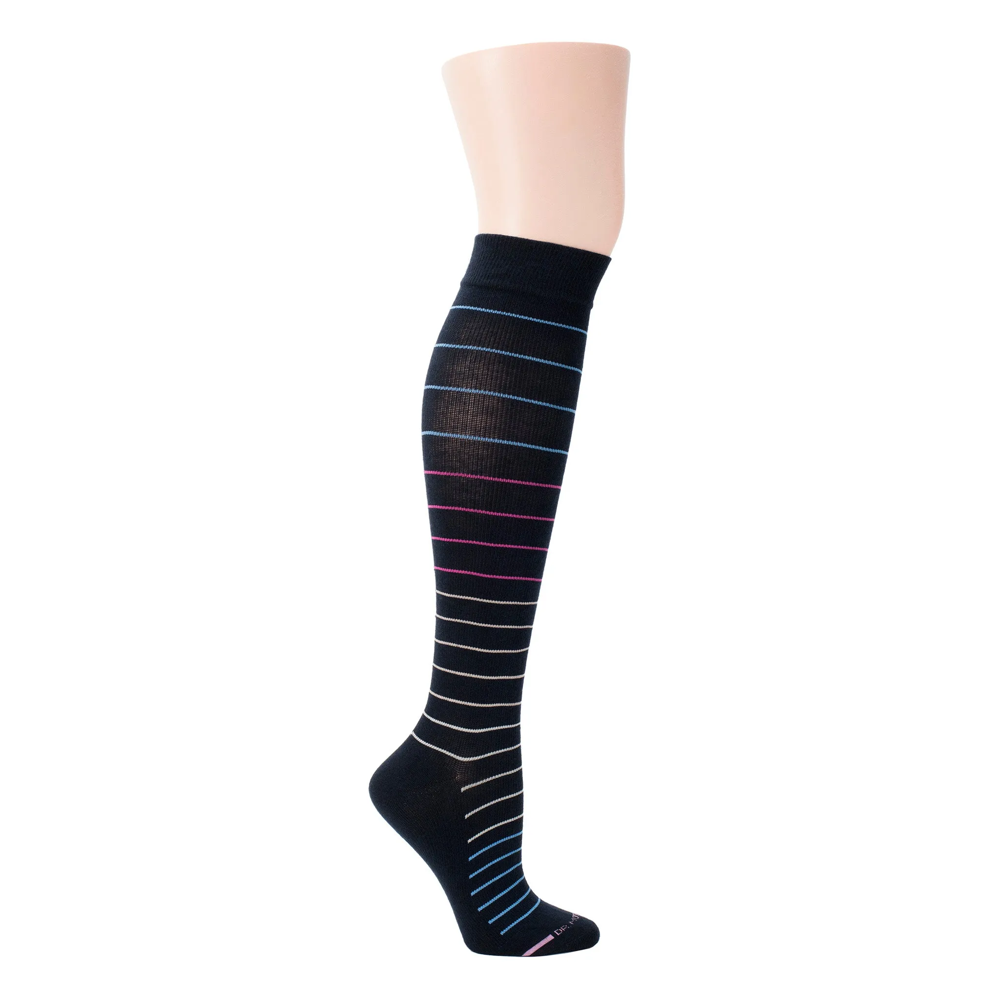 Multi-Color Pinstripe | Knee-High Compression Socks For Women