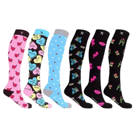 Neon Graduated Socks (6-Pairs)