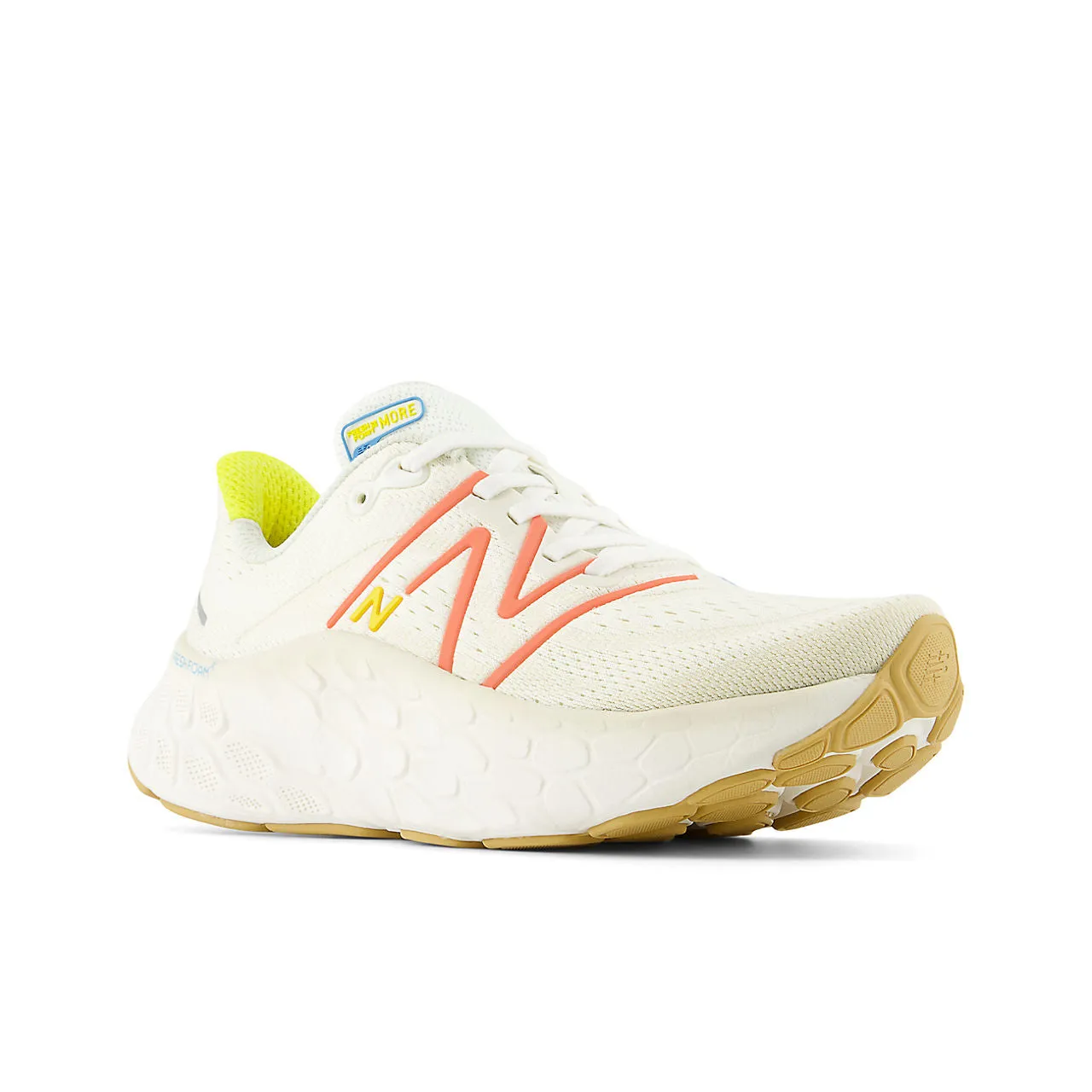 New Balance Fresh Foam More v4 (Womens) - Sea salt with gulf red and lemon zest